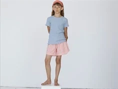 Mads Nørgaard white alyssum/shell pink sacky shorts Pio